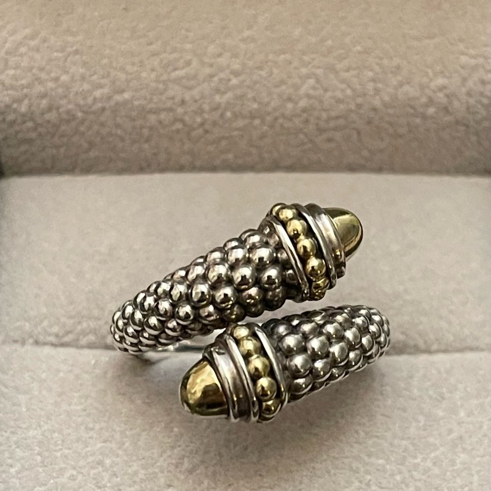 Lagos Two-tone crossover bypass ring